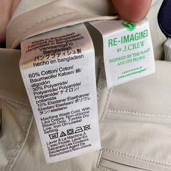 J.Crew Mens 770 Straight-Fit Tech Pant Size W31 L32 Cotton Blend Beige NWT - Picture 5 of 10